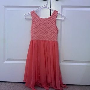 peach colored mini dress for girls